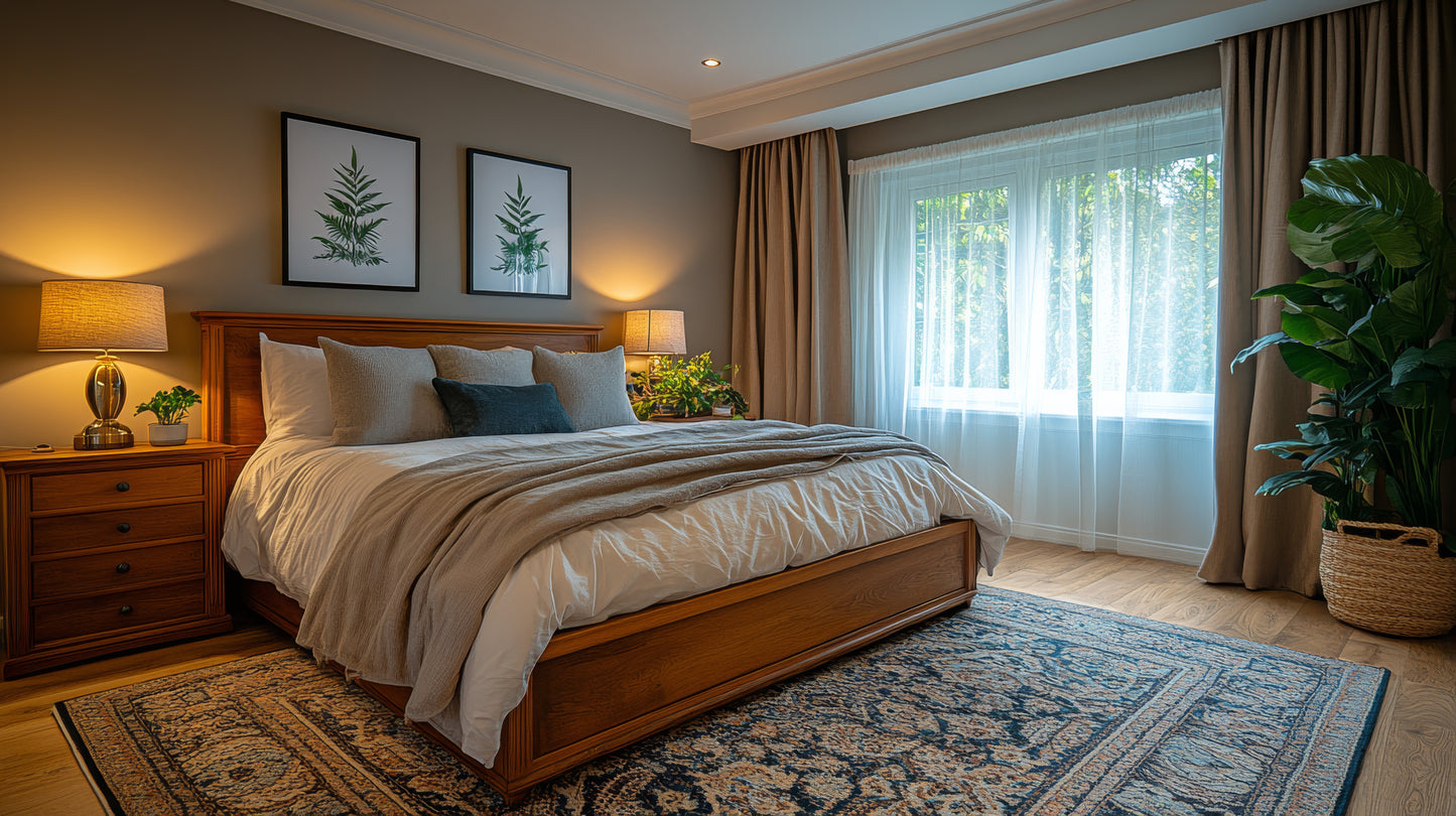 Casual (Full) Chestnut Solid Wood Modern Bed